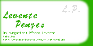 levente penzes business card