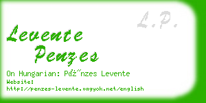 levente penzes business card